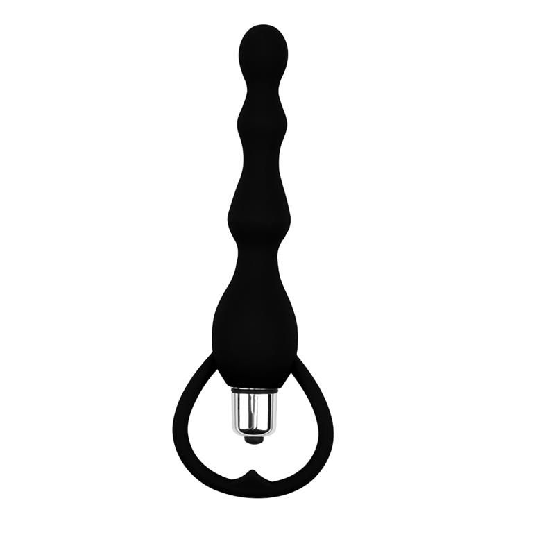 Chisa Queue à Chaîne Anale Power en Silicone (Noir)