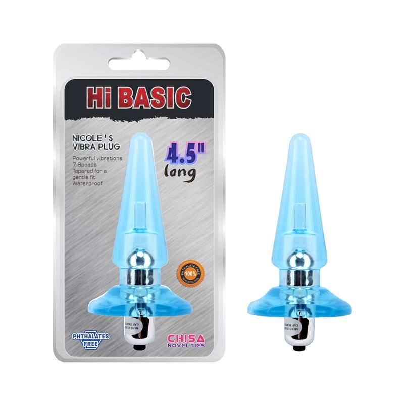 Chisa Vibrating Butt Plug Nicoles 12.5 x 3.2 cm Azul