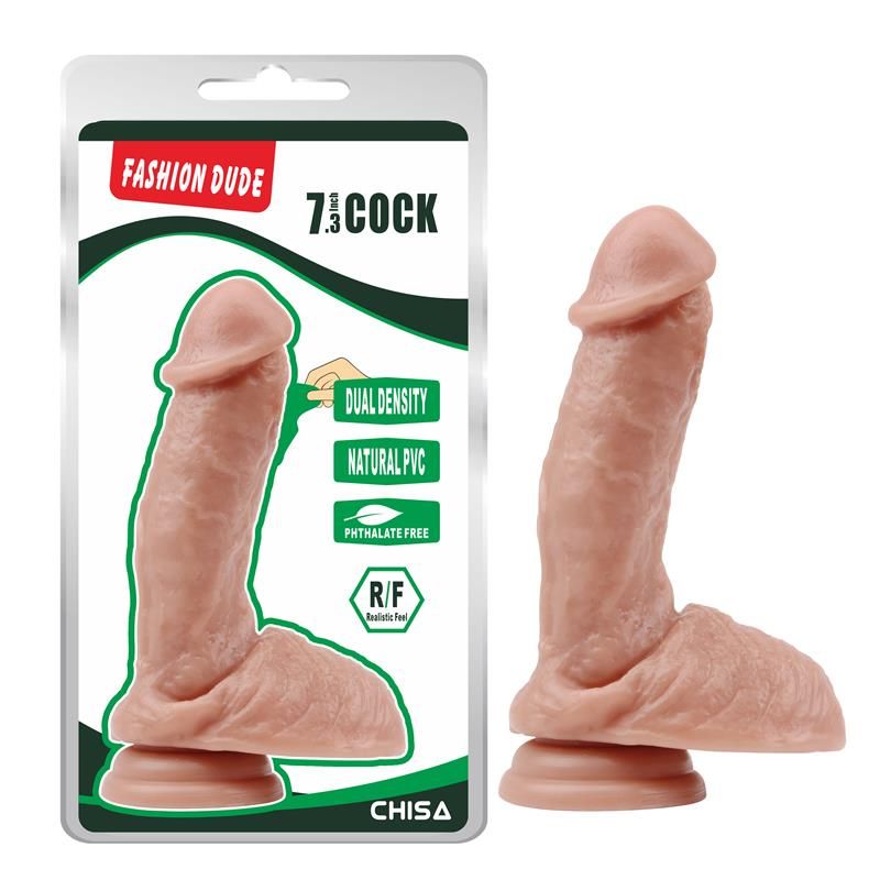 Chisa Dildo mit doppelter Dichte Fashion Dude 7.3" Hautfarbe