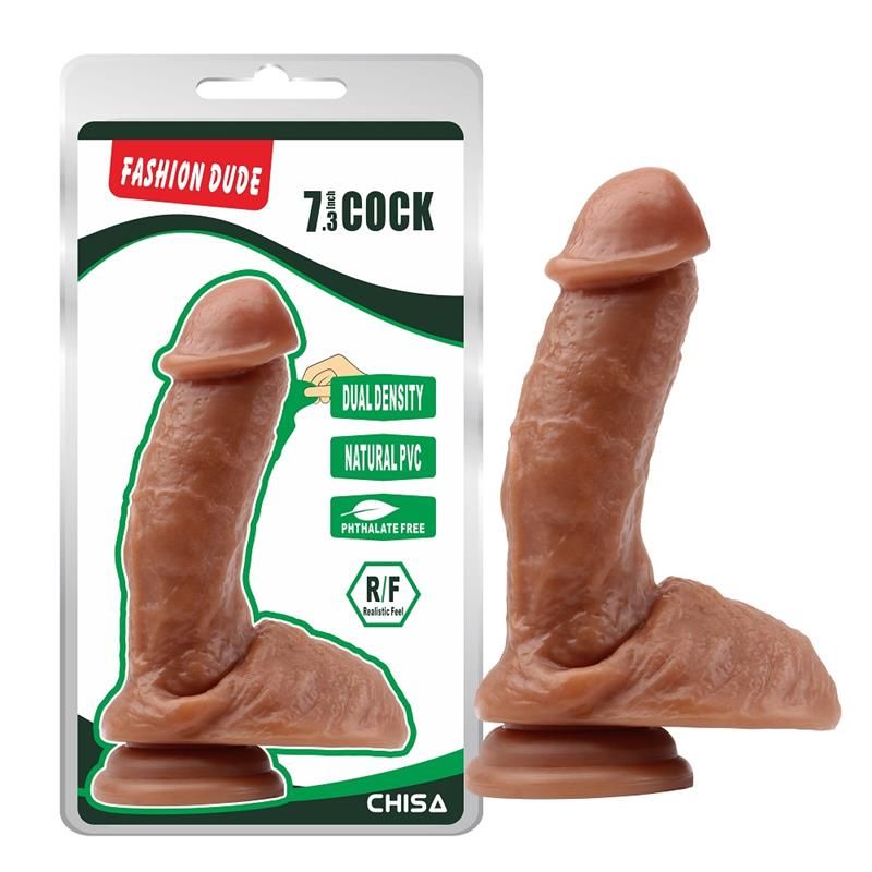Chisa Dildo mit doppelter Dichte Fashion Dude 18.5 x 4.3 cm