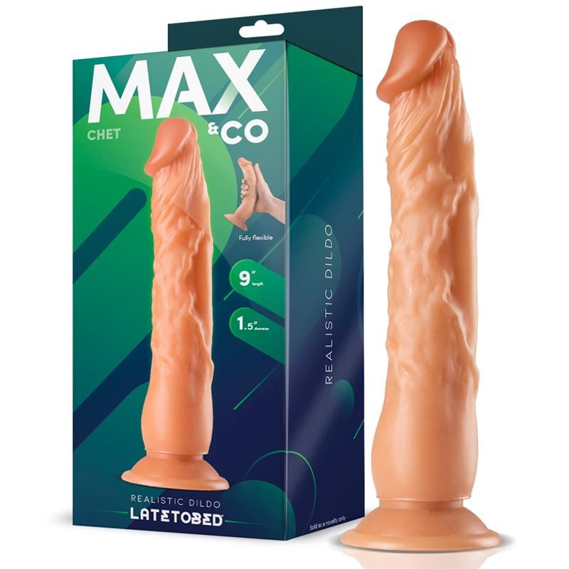 Max & Co Chet Realistic Dildo Flesh 9" - 23 cm