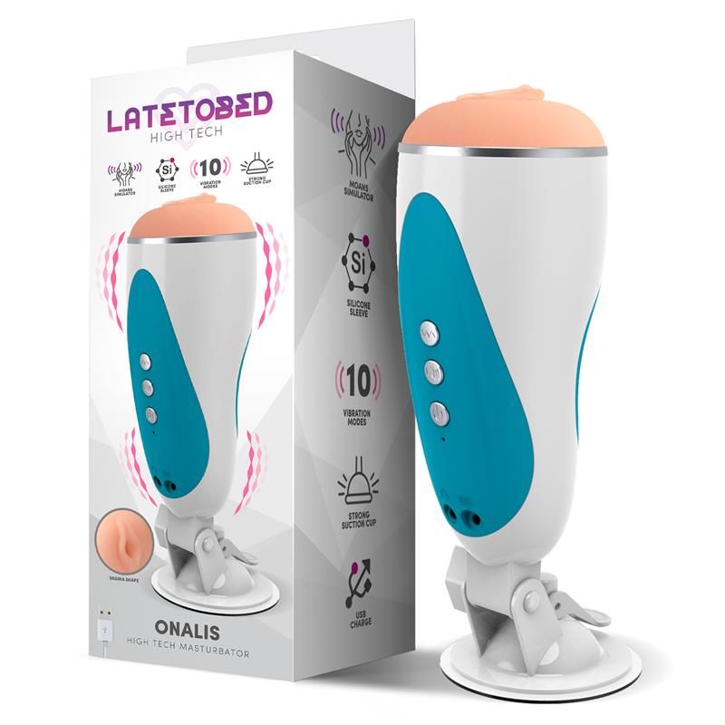 LateToBed Onalis High-Tech-Masturbator mit Stöhnen und Vibration
