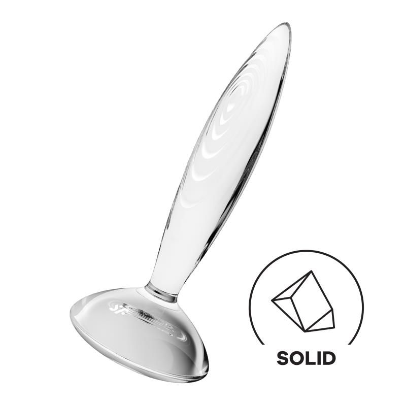 Satisfyer Butt Plug Sparkling Crystal Hot and Cold Clear