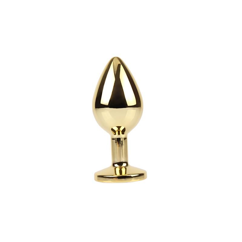 Chisa Rosy Gem Goldener Analplug mit Juwel Größe M