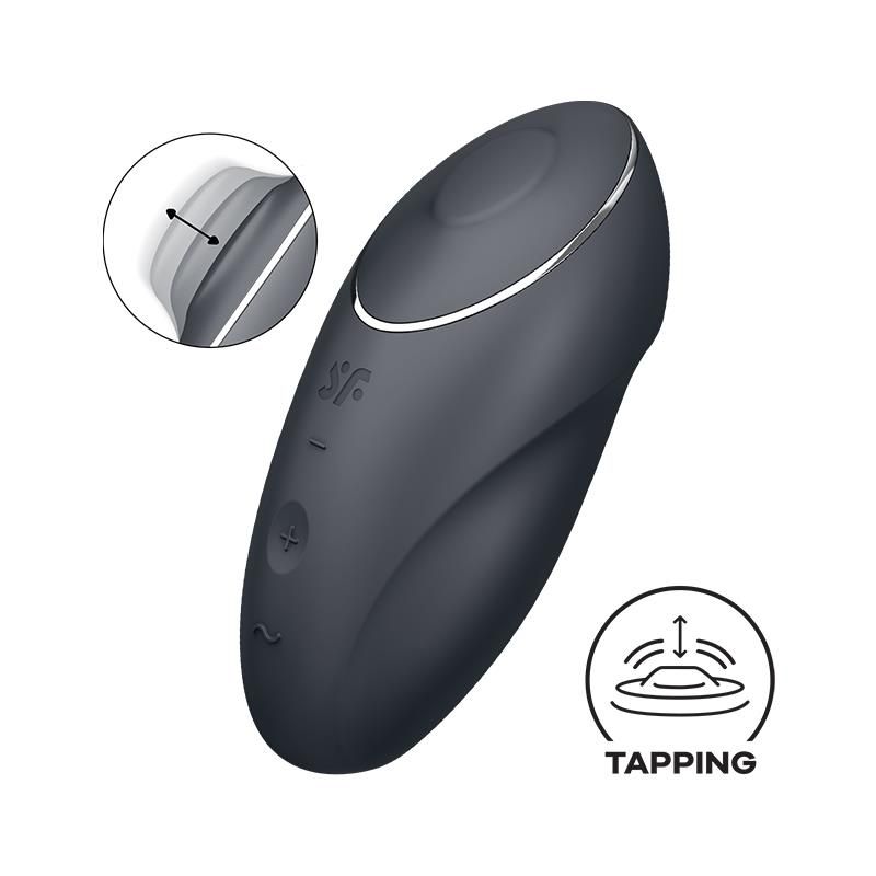 Satisfyer Tap and Climax 1 Vibrador e tapotement (Preto)