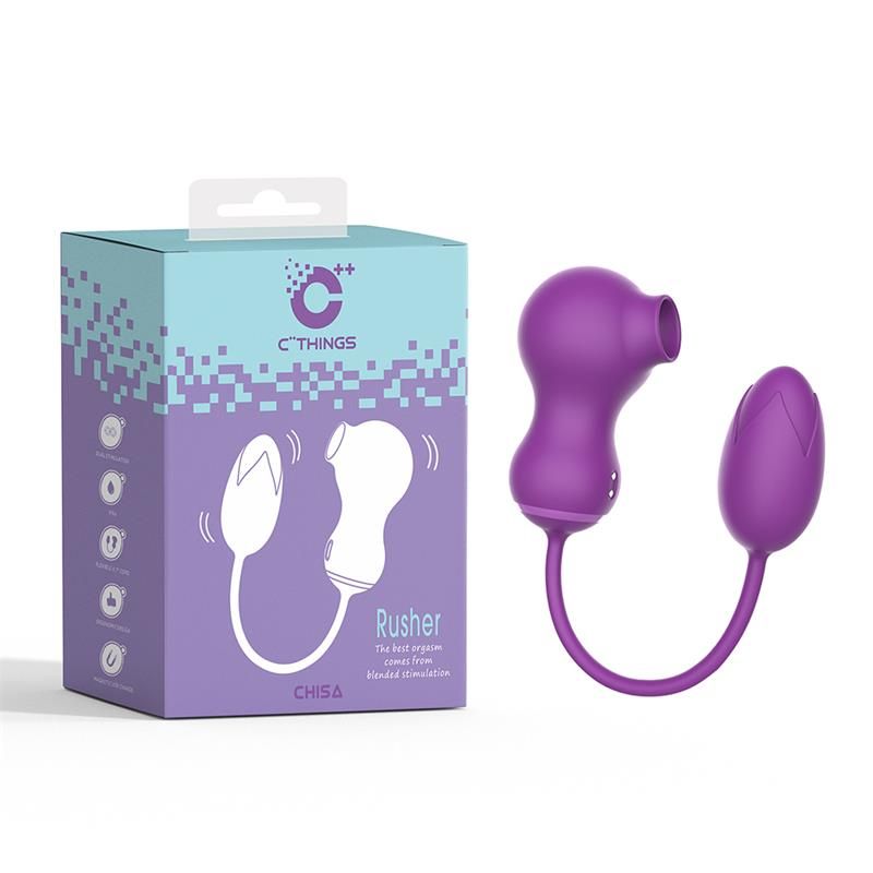 Chisa Rusher sugador de clítoris e ovo vibratório