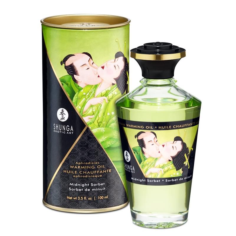 Shunga värmande massageolja Midnight Sorbet arom