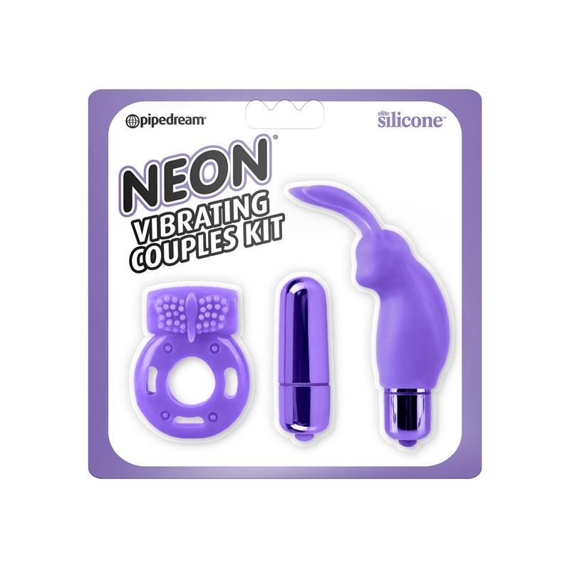 Kit Vibratori per Coppie Neon (Viola)