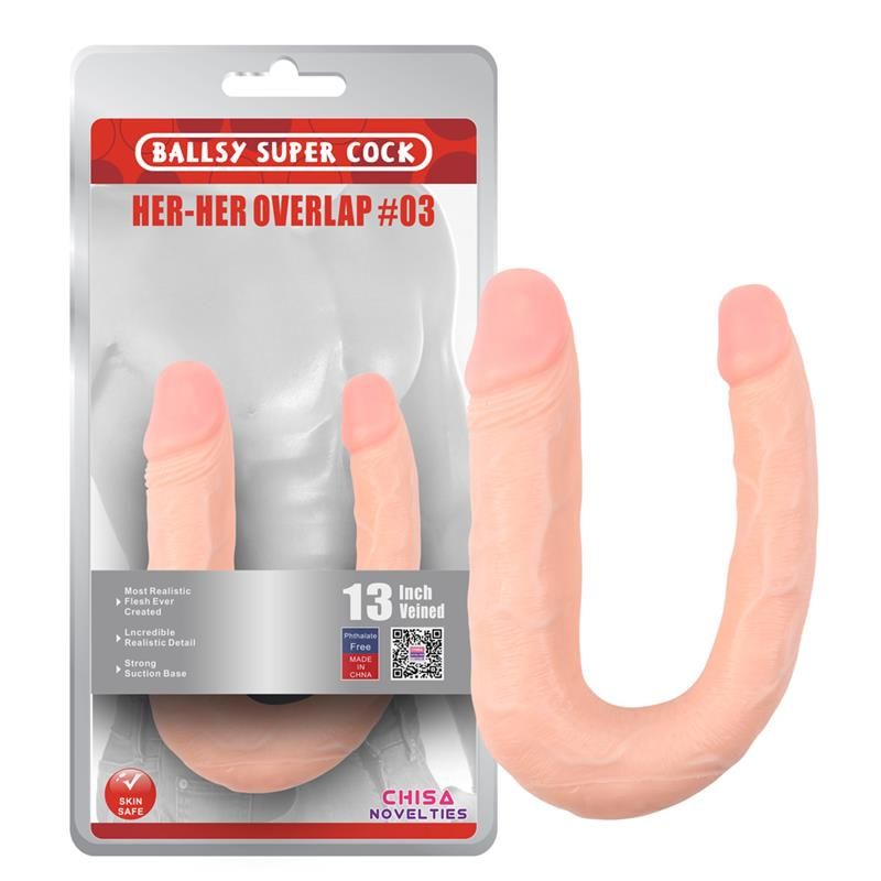 Chisa Dubbel Dildo Her-Her Overlap N3 Köttorange