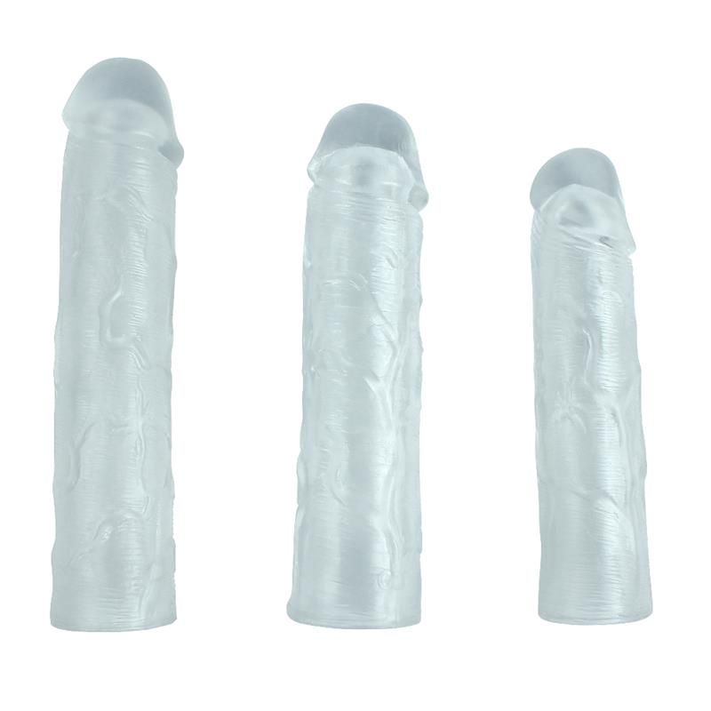 SheQu Pack 3 Prolungamento Pene Alex Trasparente