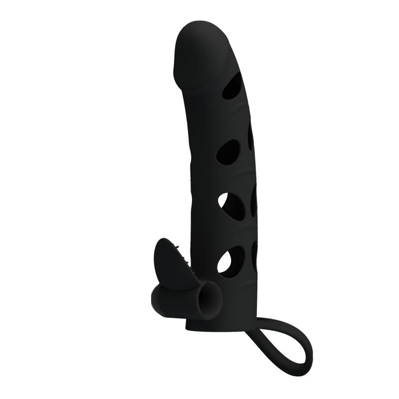 Pretty Love Manica per Pene con Bullet (Nero)