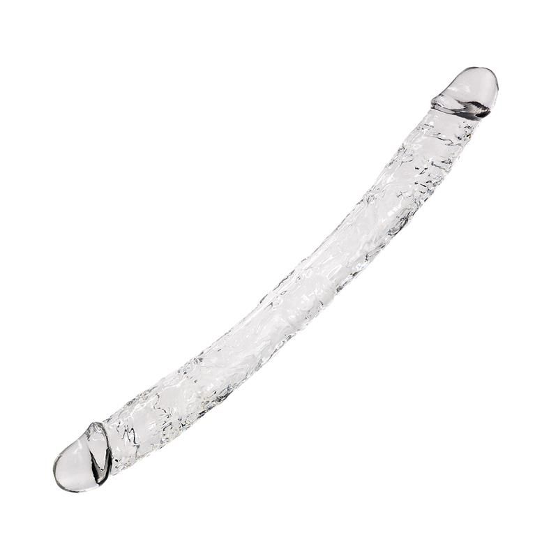 Alive Supreme Tuplapäinen dildo 38,5 cm Läpinäkyvä