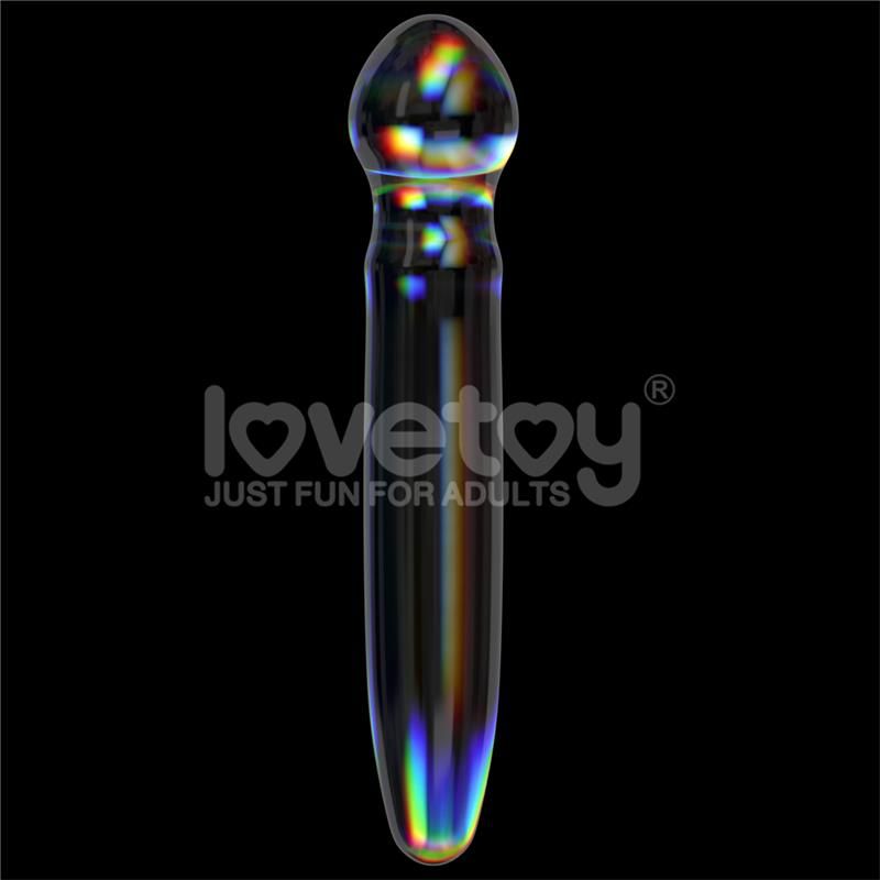 Lovetoy Twilight Gleam Glass Dildo with Sphere End 18.4 cm