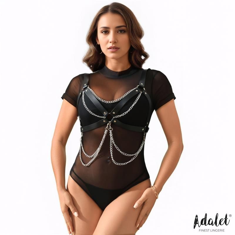 Adalet Lingerie Noelle Uprząż na pierś z łańcuszkiem Uniwersalny rozmiar