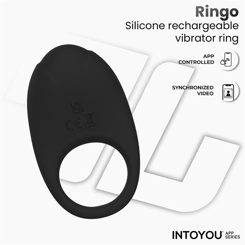 IntoYou Ringo Anello fallico vibrante (Nero)