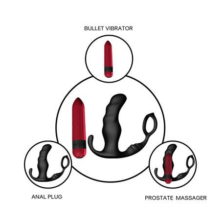 Urban Sky Plug Anal et Stimulateur de Prostate 2 en 1 avec Bullet Vibrant