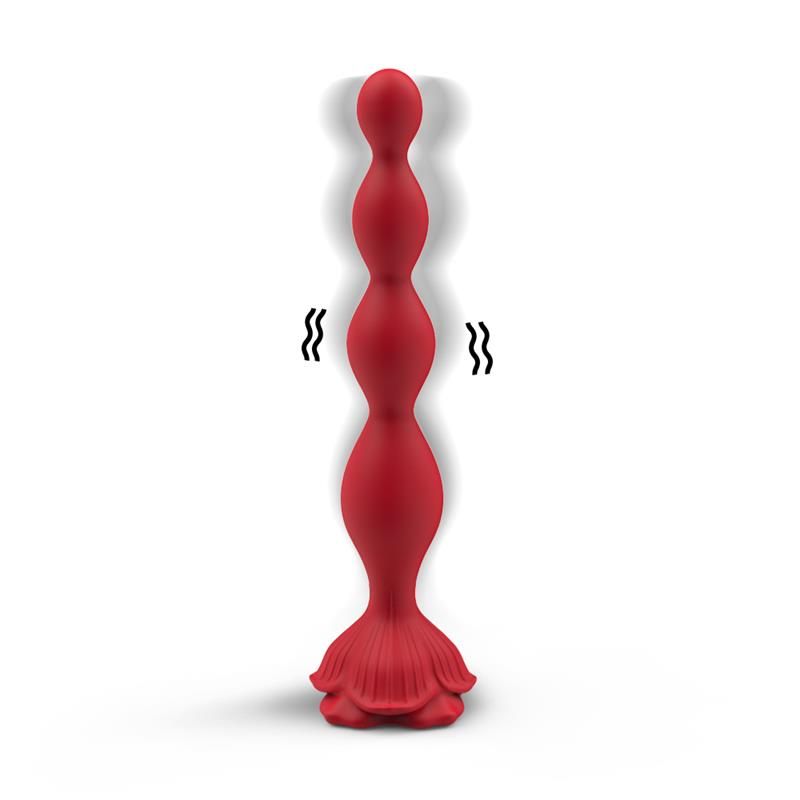 Urban Sky Vibrating Anal Beads with Round Beads (Rose Base)