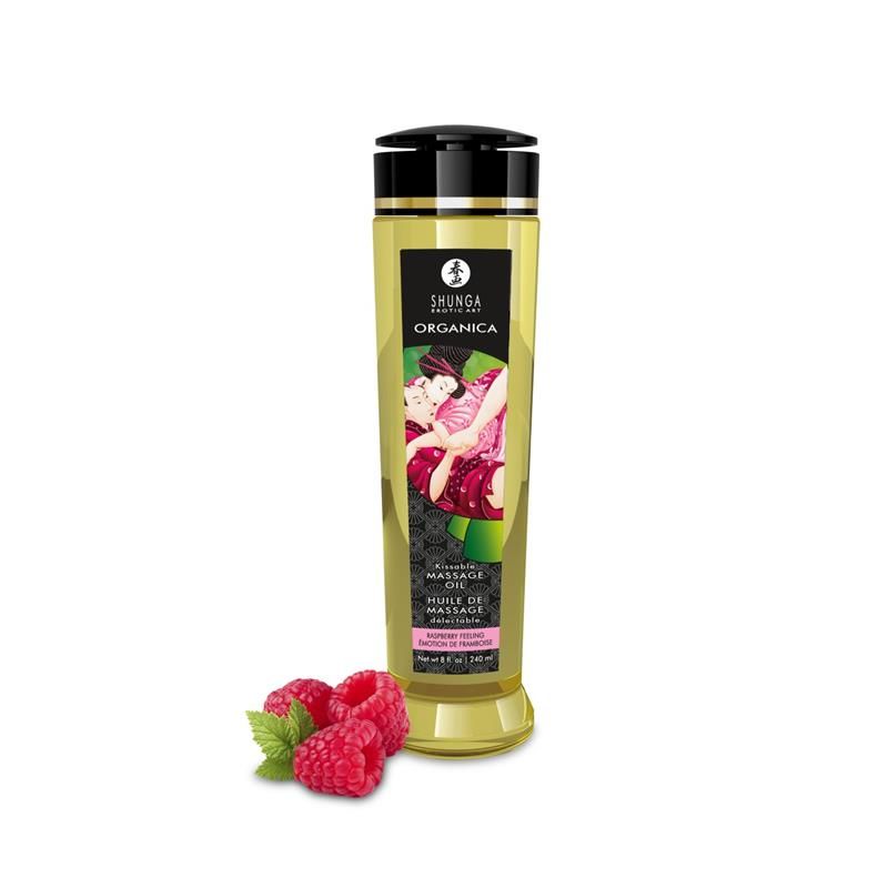 Shunga Organic Massage Oil Raspberry 240 ml