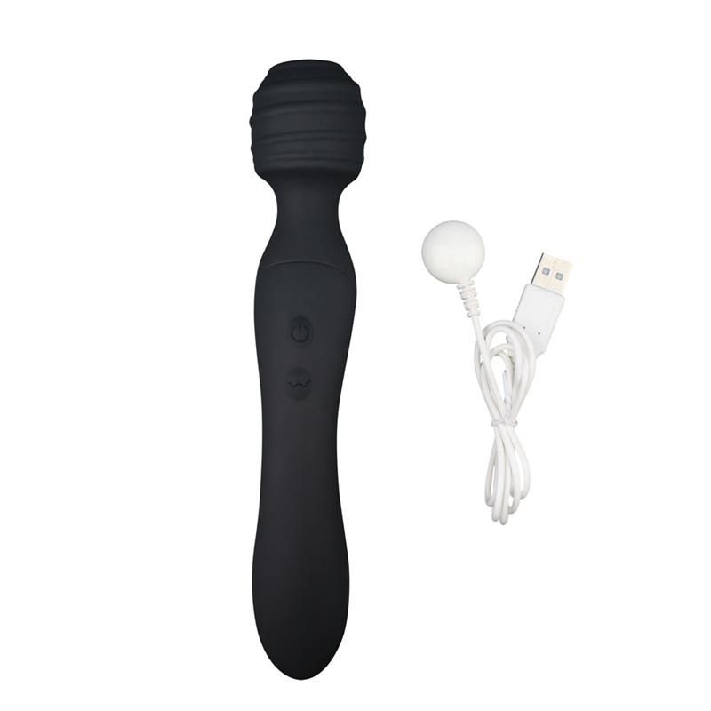 Chisa Dual Ended Massager Wand Vibrator (Black)