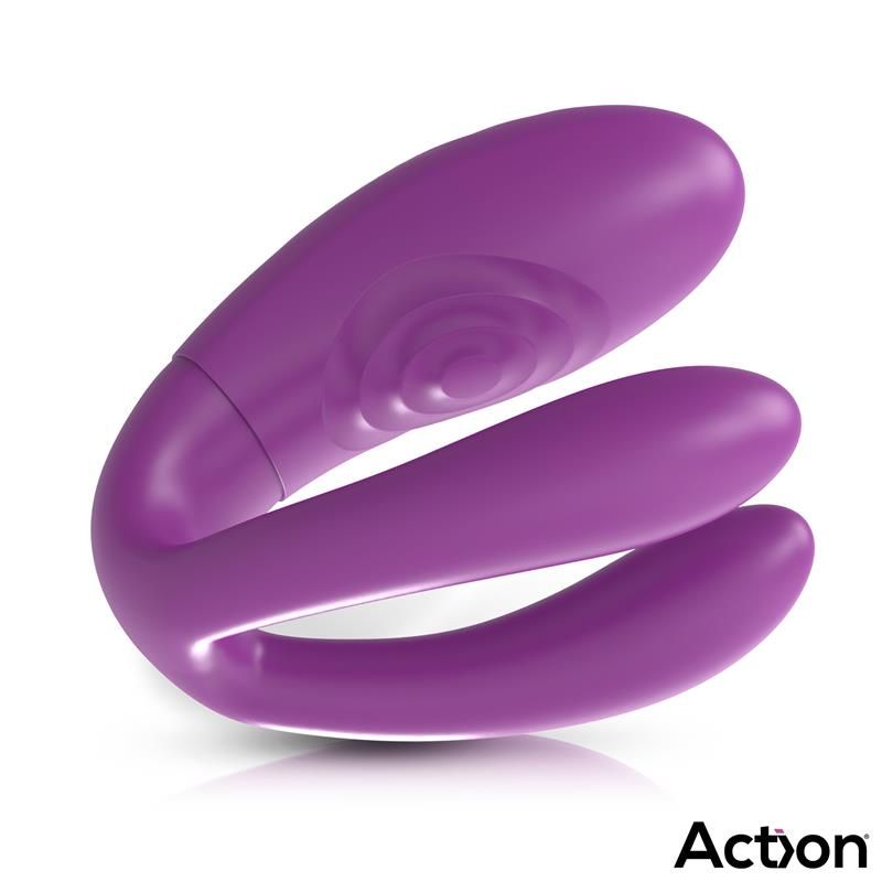 Action Twinx Vibrating and Tapping Couples Vibrator with Remote Control