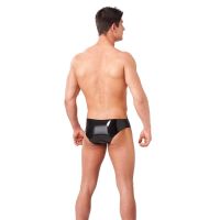 Latex Play Slip in lattice con prolungamento pene (Nero), immagine 2