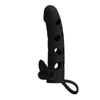 Pretty Love Manica per Pene con Bullet (Nero)