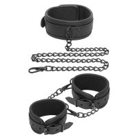 IntoYou set collier et menottes, cuir vegan