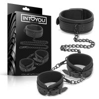 IntoYou set collier et menottes, cuir vegan, photo 2