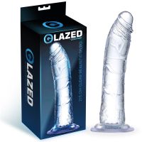 Dildo realistico smaltato materiale cristallo 21,5 cm
