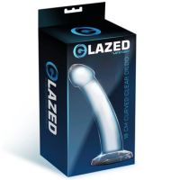 Glazed Curved Dildo Crystal Material 18 cm