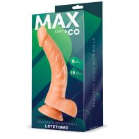 Max & Co Kurt Realistinen dildo kiveksillä Ihonvärinen 9,4", kuva 3