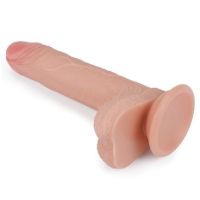 Lovetoy Nature dildo de silicone líquido 7" cor de pele