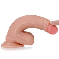 Lovetoy Nature dildo de silicone líquido 7" cor de pele
