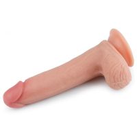 Lovetoy Nature dildo de silicone líquido 8" cor de pele, imagem 2