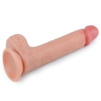 Lovetoy Nature dildo de silicone líquido 8" cor de pele, imagem 3