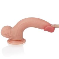 Lovetoy Nature dildo de silicone líquido 8" cor de pele, imagem 4