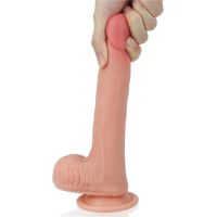 Lovetoy Nature dildo de silicone líquido 8" cor de pele, imagem 5