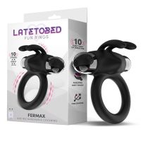 LateToBed Fermax vibrerande ring med kanin (svart), bild 2