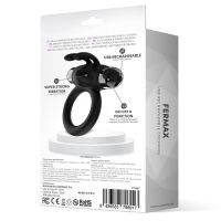 LateToBed Fermax vibrerande ring med kanin (svart), bild 5