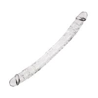 Alive Supreme Tuplapäinen dildo 38,5 cm Läpinäkyvä