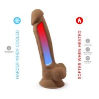 SilexD gode en silicone double densité Mod. 1 - 7" caramel