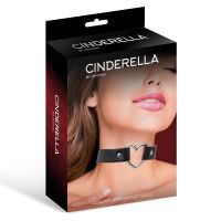 Cinderella choker com coração em couro vegan, tamanho único, imagem 3