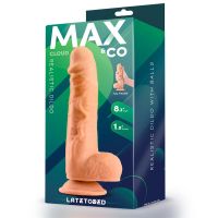 Max & Co Cloud dildo realista com testículos 8,3" cor de pele, imagem 3