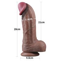 Lovetoy Dildo Dual Layered Silicone XXL 11", billede 11