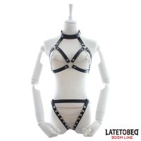 LateToBed ensemble bondage soutien-gorge et culotte à chaînes