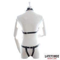 LateToBed ensemble bondage soutien-gorge et culotte à chaînes, photo 3