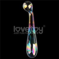 Lovetoy Twilight Gleam Glass Dildo Slim, billede 3
