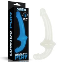 Lovetoy Dildo dwustronne Lumino Play Blue Light 10,5", zdjęcie 2