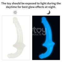 Lovetoy Dildo dwustronne Lumino Play Blue Light 10,5", zdjęcie 12