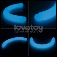 Lovetoy Dubbelända dildo Lumino Blue Light 18,5", bild 7